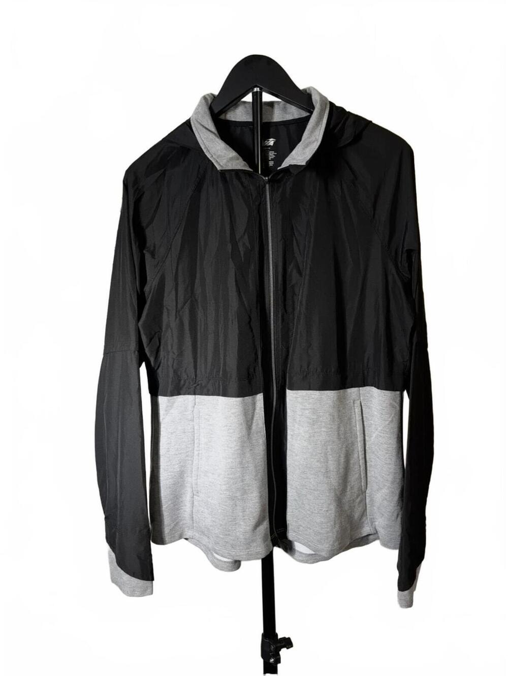 Lightweight Hooded Jacket Black and Gray